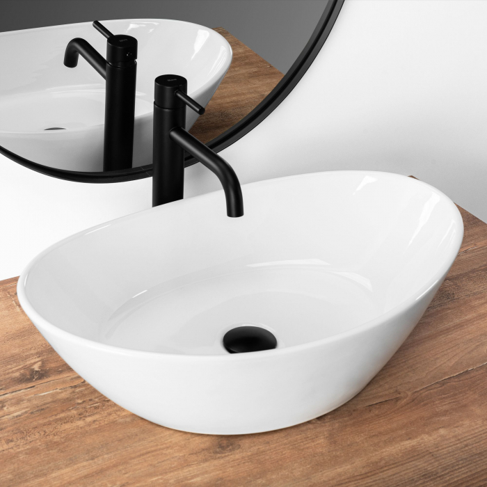 Lavoar pe blat alb lucios, oval 55 cm, Rea Kate [2]