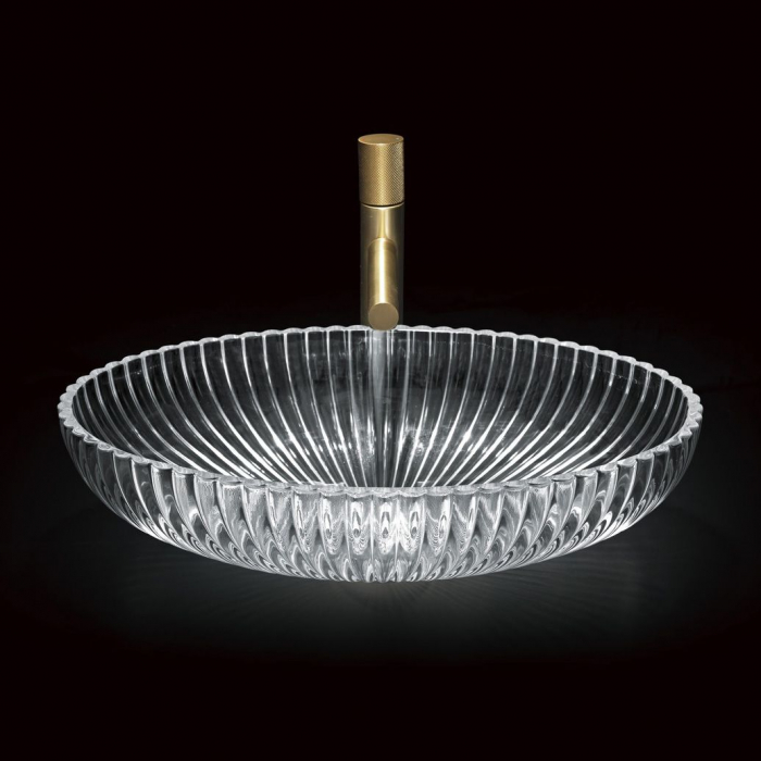 Lavoar pe blat transparent 51 cm, oval, Rea Nicole [3]
