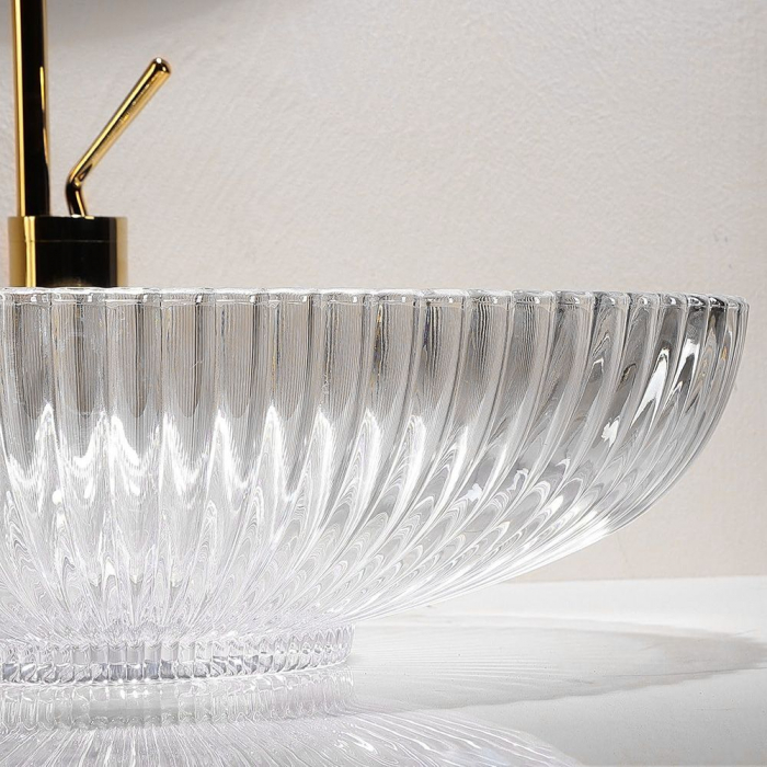 Lavoar pe blat transparent 51 cm, oval, Rea Nicole [7]