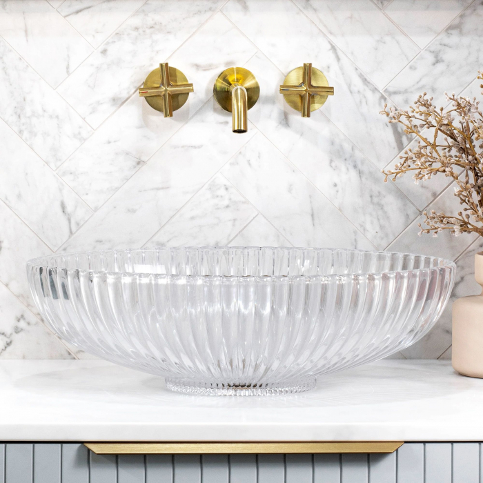 Lavoar pe blat transparent 51 cm, oval, Rea Nicole [6]
