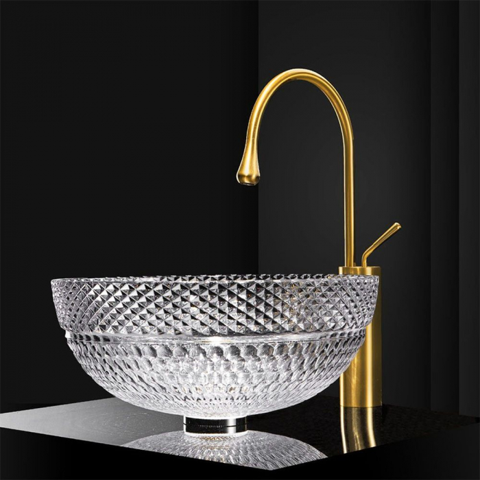 Lavoar pe blat transparent 40 cm, rotund, Rea Sue [3]