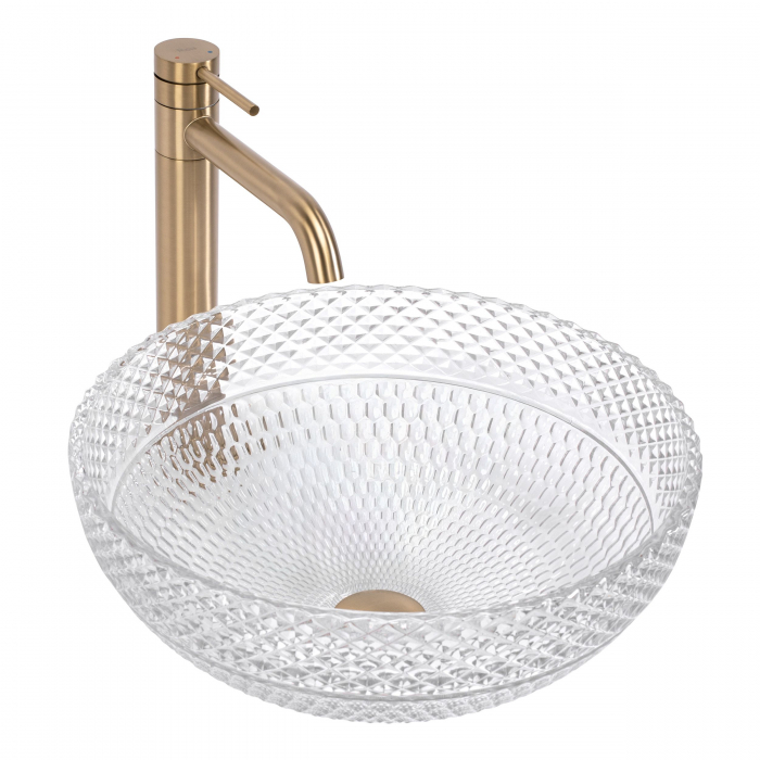 Lavoar pe blat transparent 40 cm, rotund, Rea Sue [2]