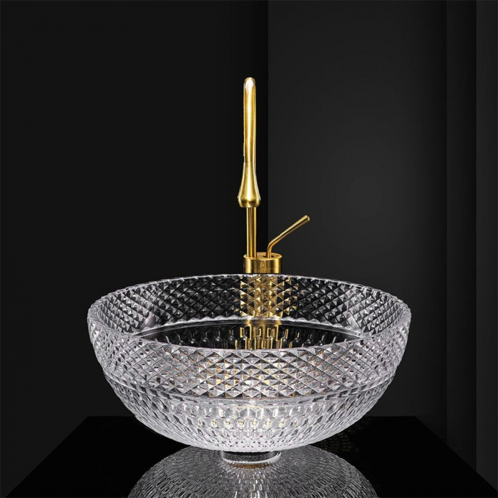 Lavoar pe blat transparent 40 cm, rotund, Rea Sue [4]