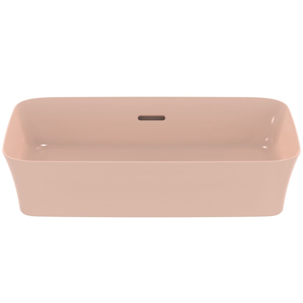 Lavoar pe blat roz lucios 55 cm, dreptunghiular, cu preaplin, Ideal Standard Ipalyss [2]