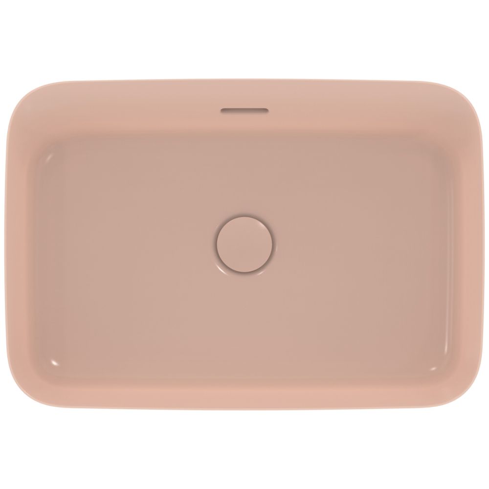 Lavoar pe blat roz lucios 55 cm, dreptunghiular, cu preaplin, Ideal Standard Ipalyss [4]