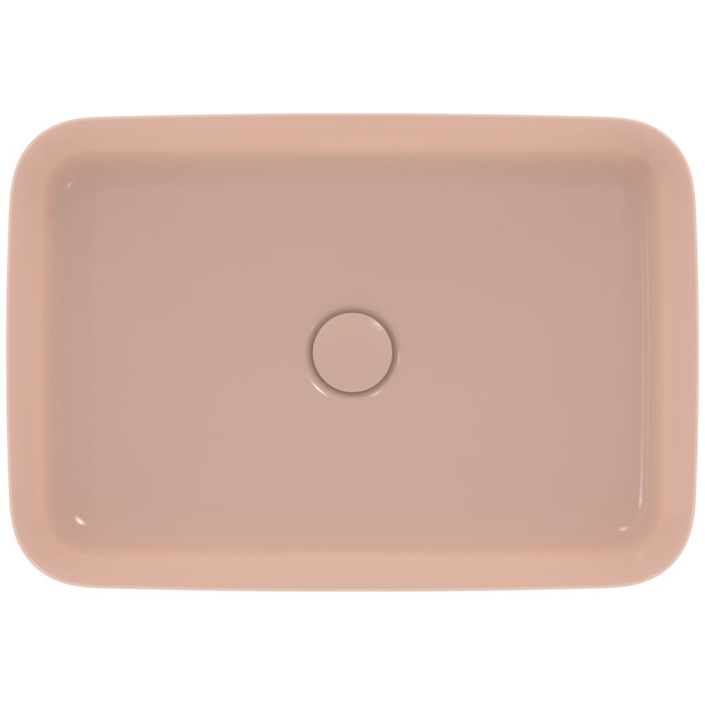 Lavoar pe blat roz lucios 55 cm, dreptunghiular, fara preaplin, Ideal Standard Ipalyss [4]