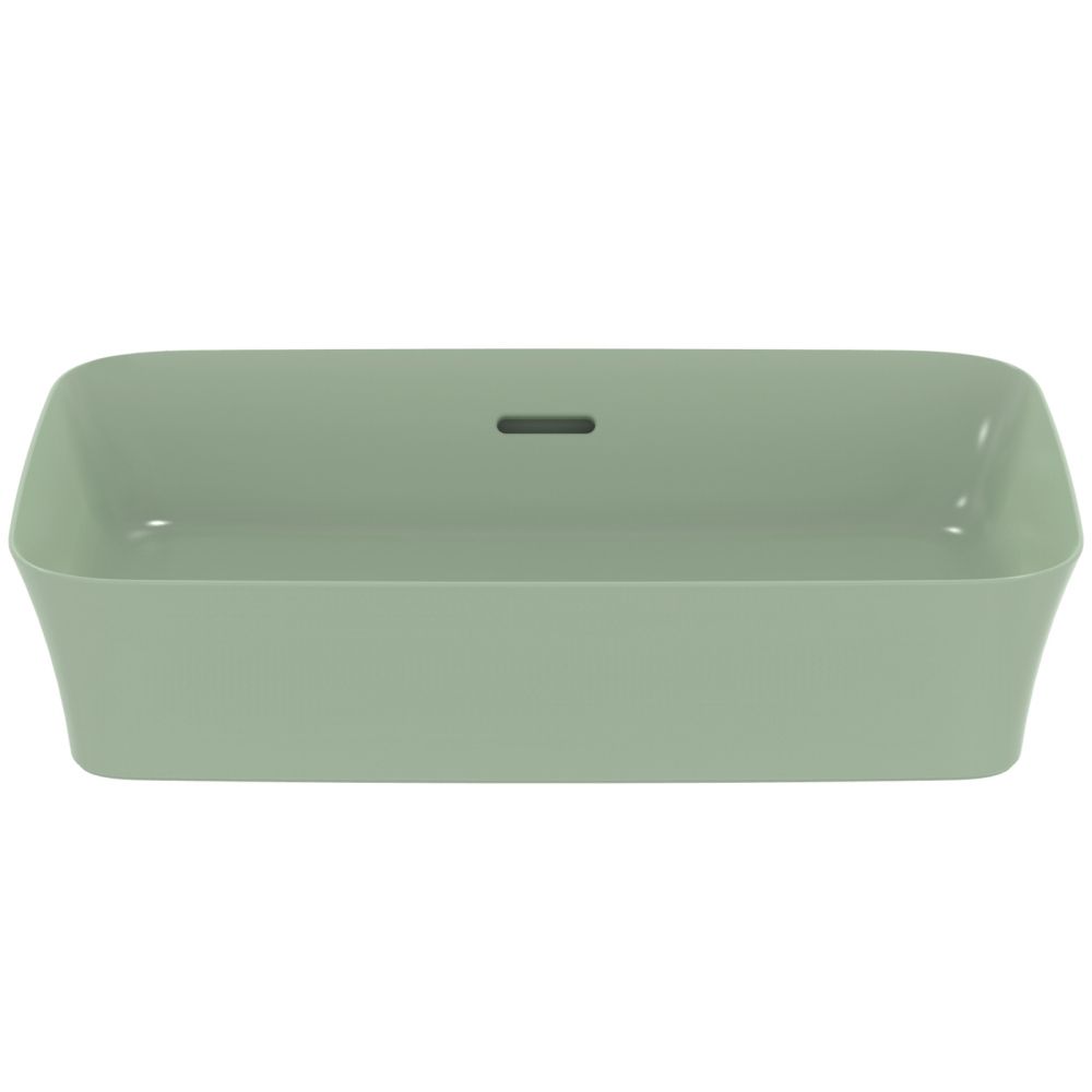 Lavoar pe blat verde lucios 55 cm, dreptunghiular, cu preaplin, Ideal Standard Ipalyss [2]