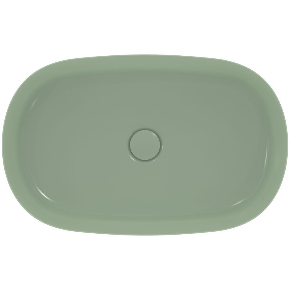 Lavoar pe blat verde lucios 60 cm, oval, fara preaplin, Ideal Standard Ipalyss [4]
