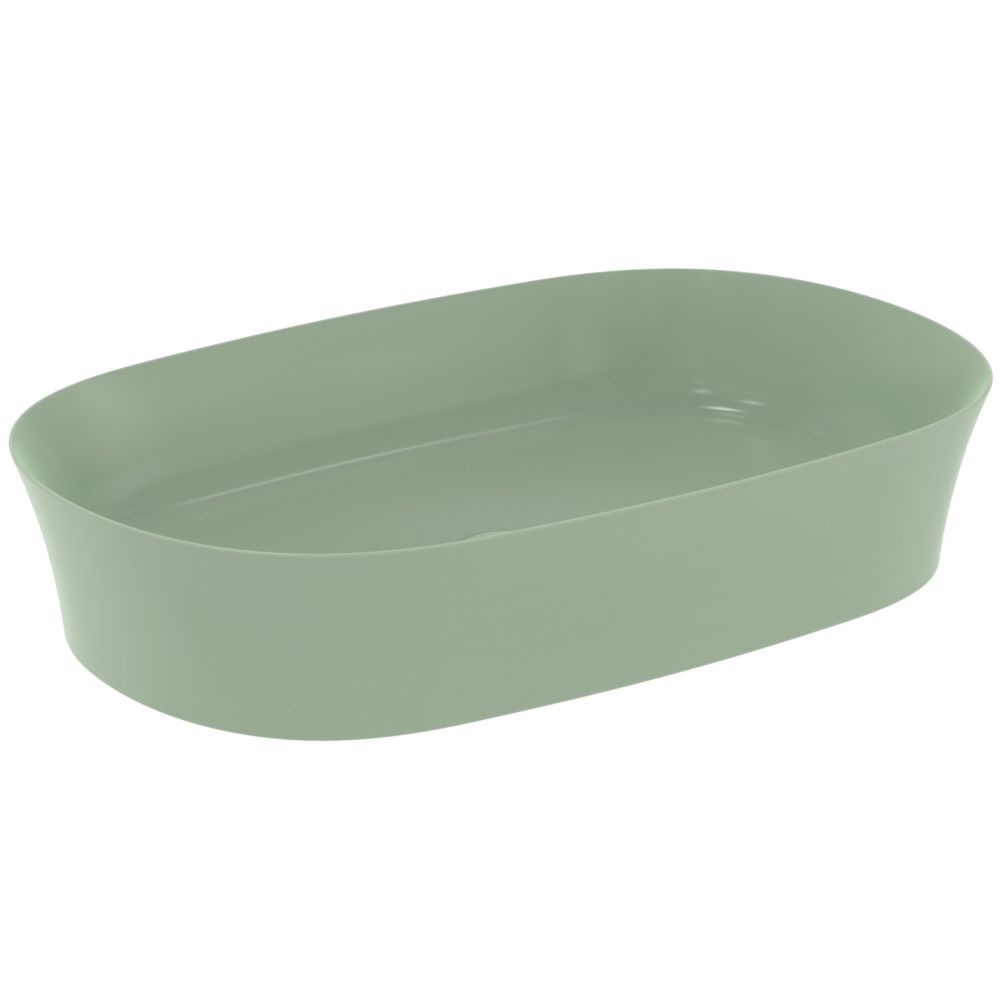 Lavoar pe blat verde lucios 60 cm, oval, fara preaplin, Ideal Standard Ipalyss