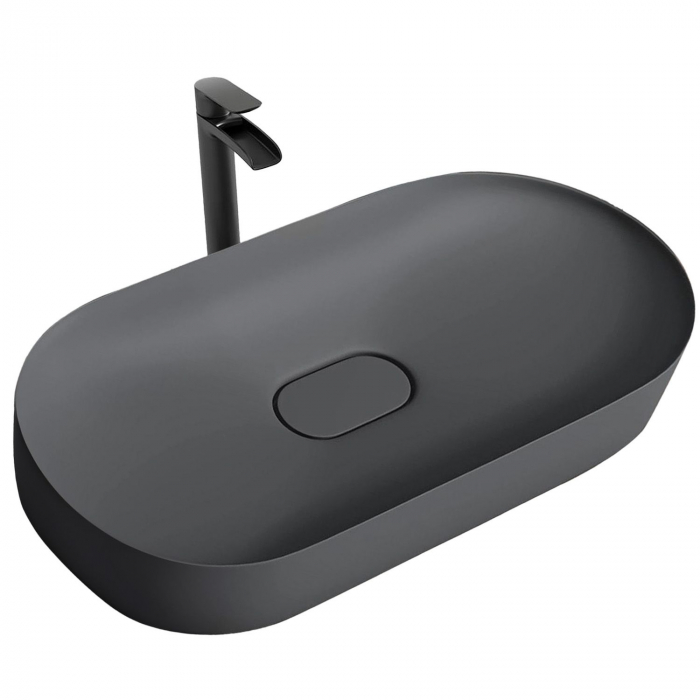 Lavoar pe blat gri mat, oval 71 cm, Rea Iris [7]