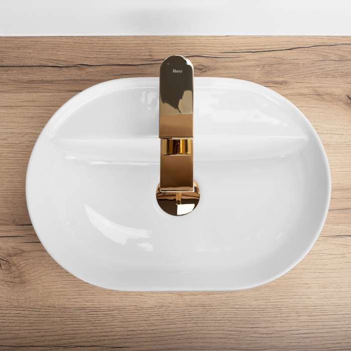 Lavoar pe blat alb lucios, oval 42cm, Rea Aura [4]