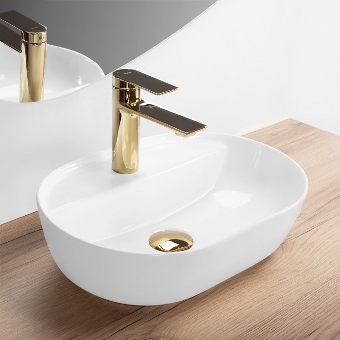 Lavoar pe blat alb lucios, oval 42cm, Rea Aura [2]