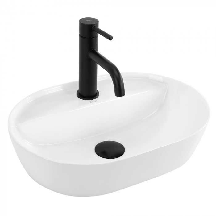 Lavoar pe blat alb lucios, oval 42cm, Rea Aura [5]