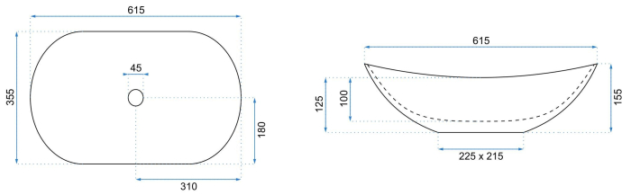 Lavoar pentru blat Rea Royal Olive Matt [4]