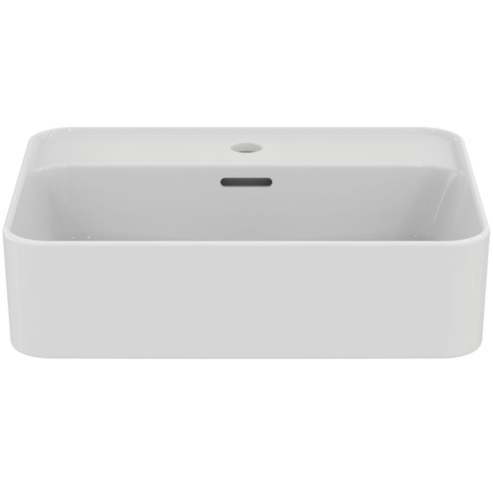 Lavoar semi-incastrat alb 50 cm, dreptunghiular, cu orificiu baterie, Ideal Standard Strada II [2]