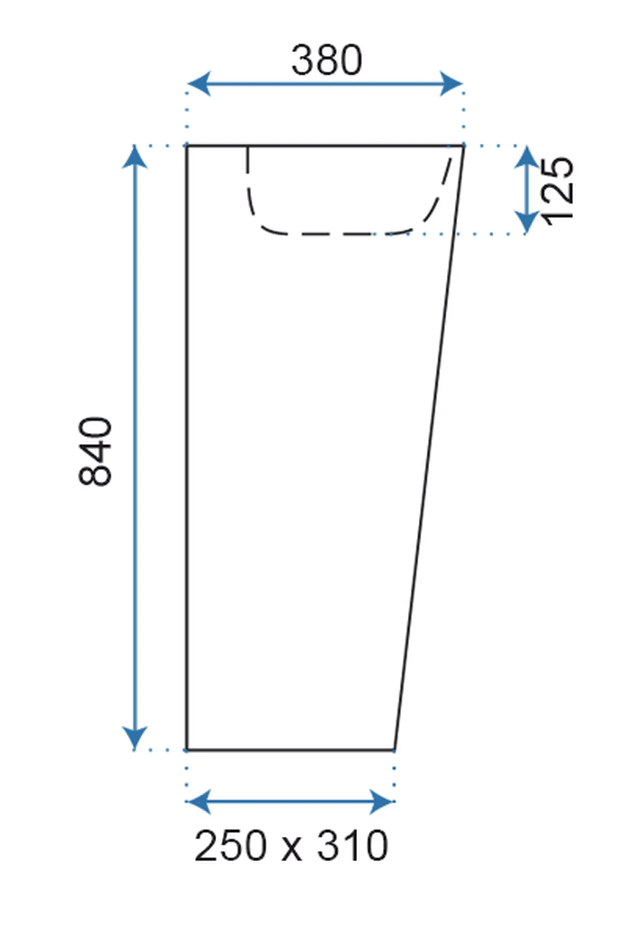 Lavoar freestanding dreptunghiular Rea Daria [6]