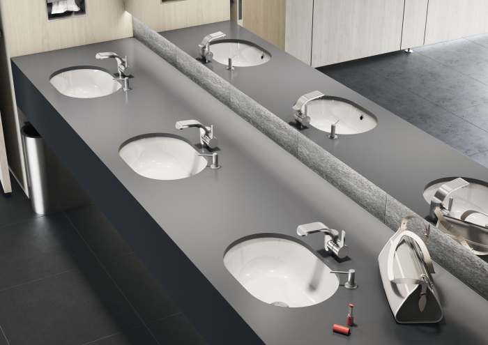 Lavoar sub blat alb 55 cm, oval, Cersanit Caspia [3]