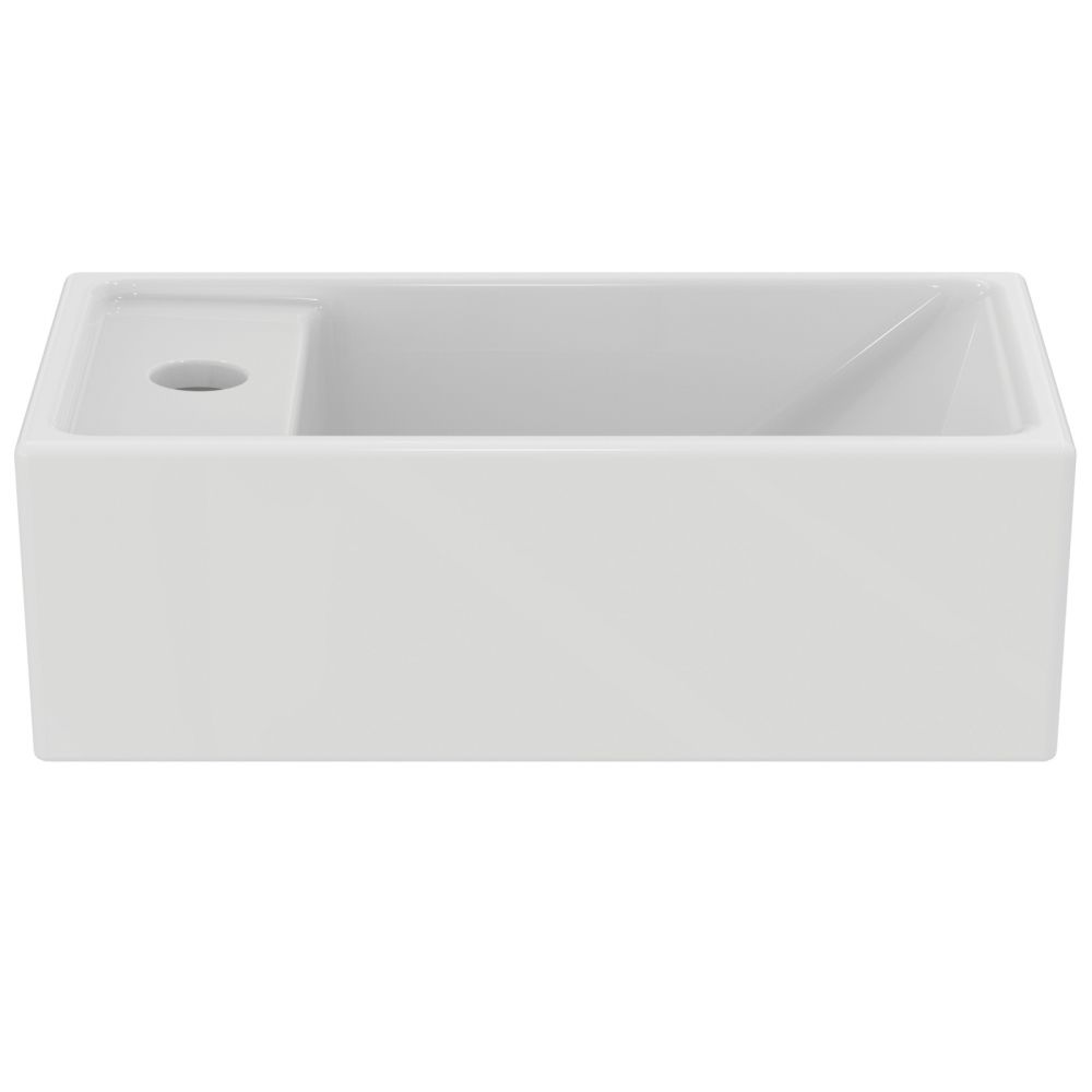 Lavoar suspendat alb 37 cm, dreptunghiular, orificiu baterie stanga, Ideal Standard Tempo [2]