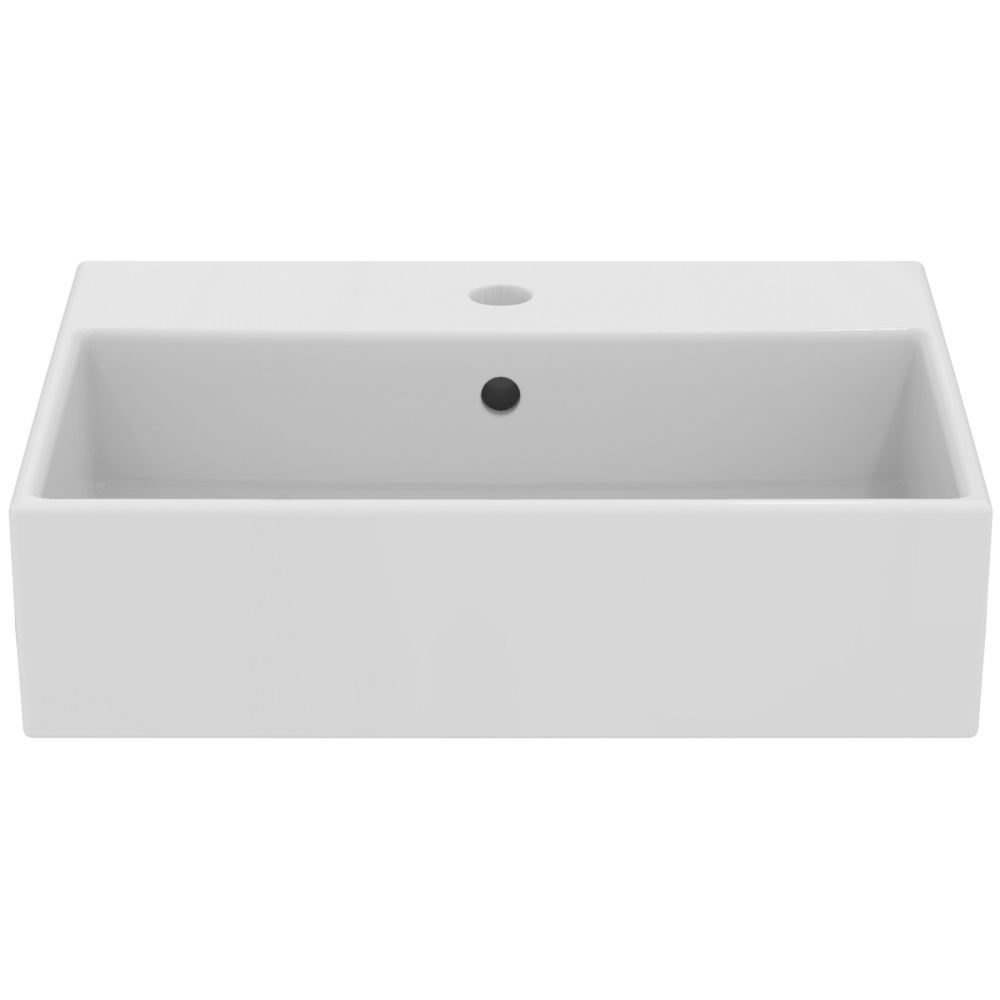 Lavoar suspendat alb 50 cm, dreptunghiular, orificiu baterie si preaplin, Ideal Standard Strada [2]