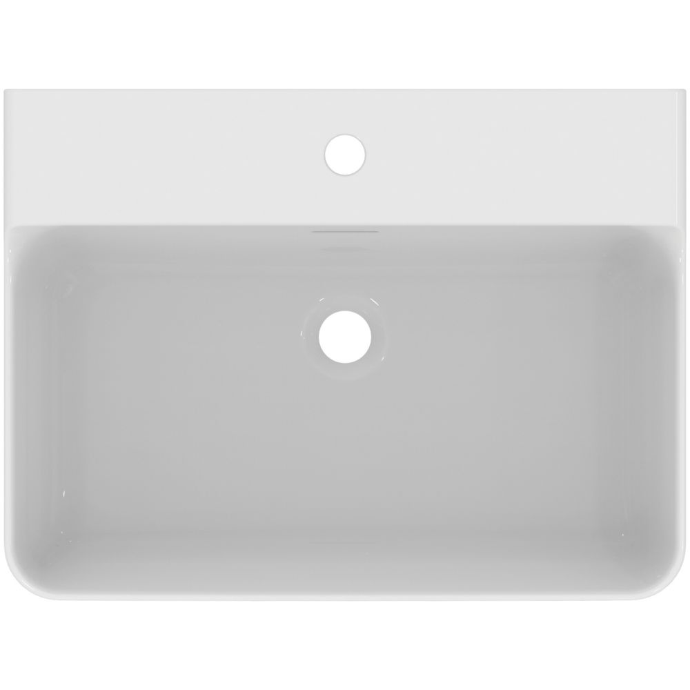 Lavoar suspendat alb 60 cm, dreptunghiular, cu preaplin, Ideal Standard Conca [3]
