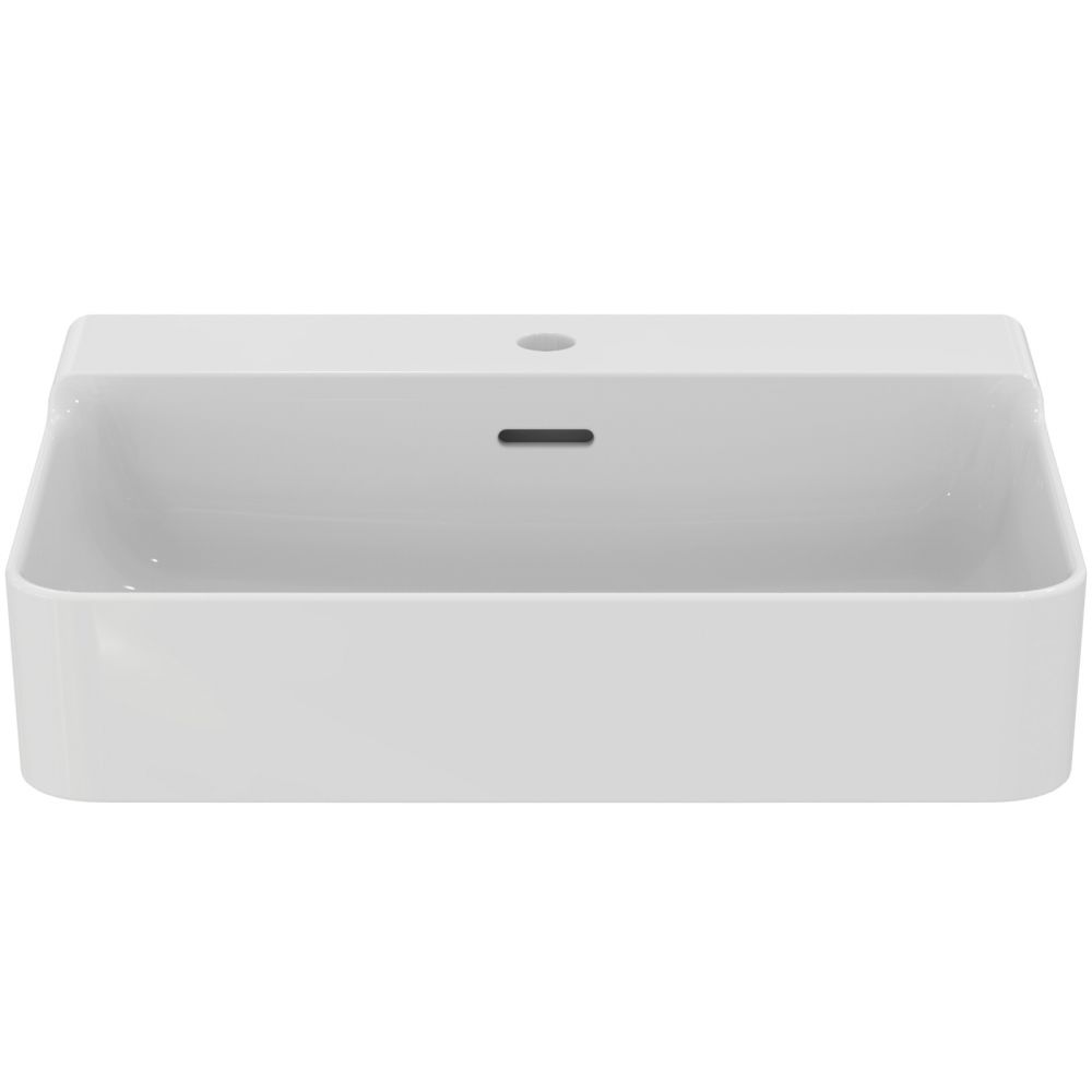 Lavoar suspendat alb 60 cm, dreptunghiular, cu preaplin, Ideal Standard Conca [2]