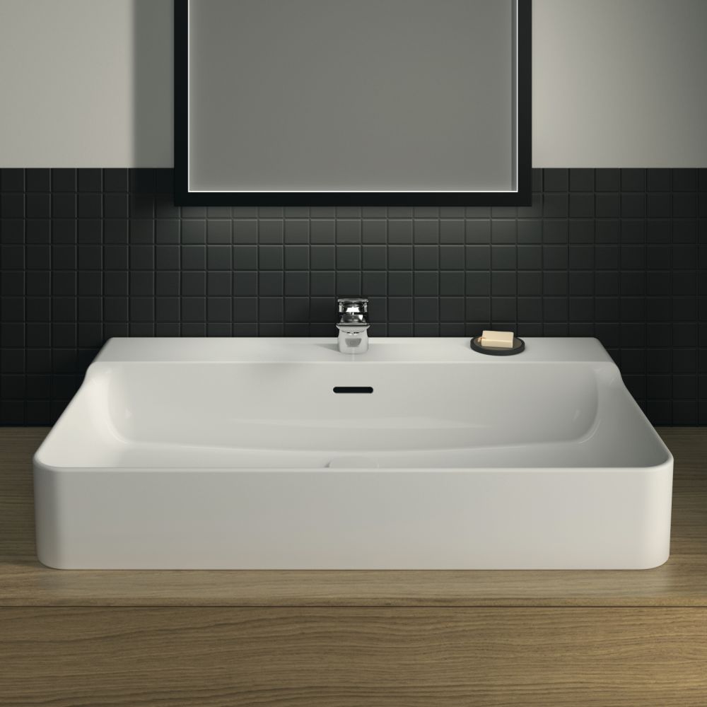 Lavoar suspendat alb 80 cm, dreptunghiular, cu preaplin, Ideal Standard Conca [5]