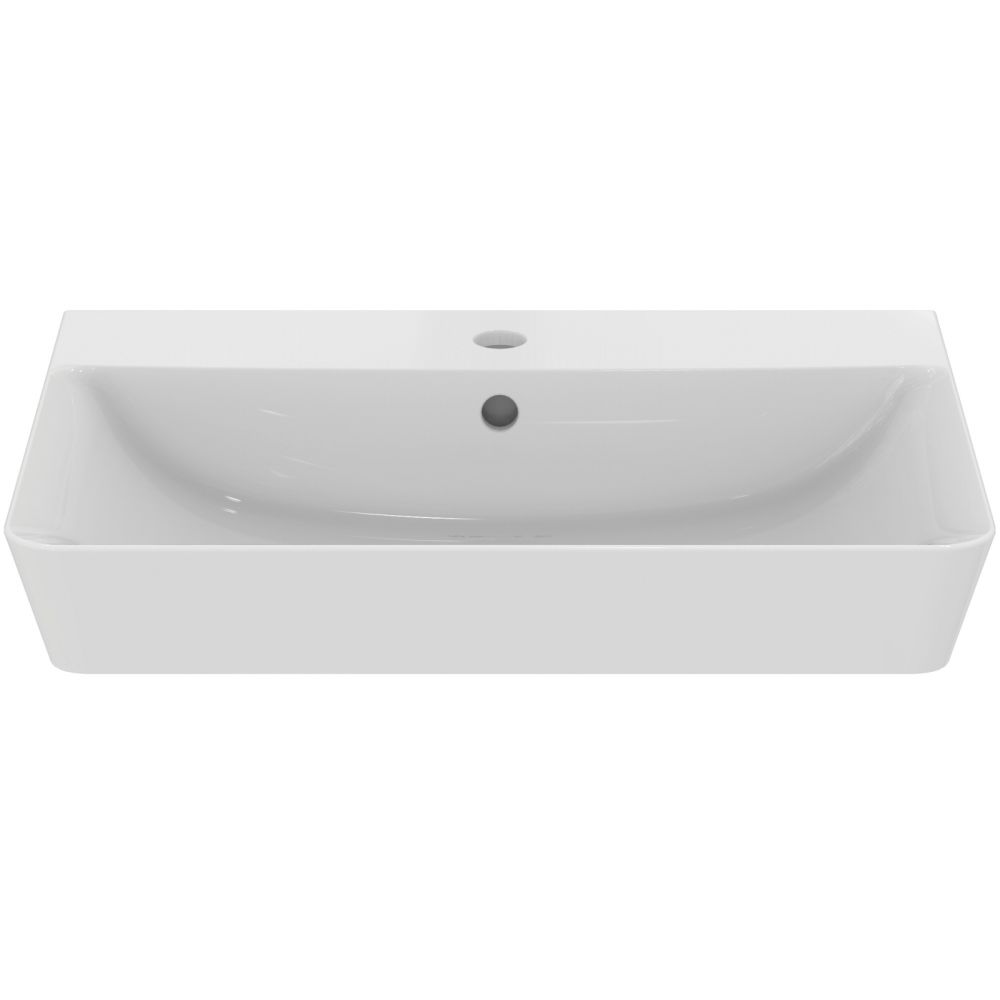 Lavoar suspendat alb 60 cm, dreptunghiular, orificiu baterie si preaplin, Ideal Standard Connect Air [2]