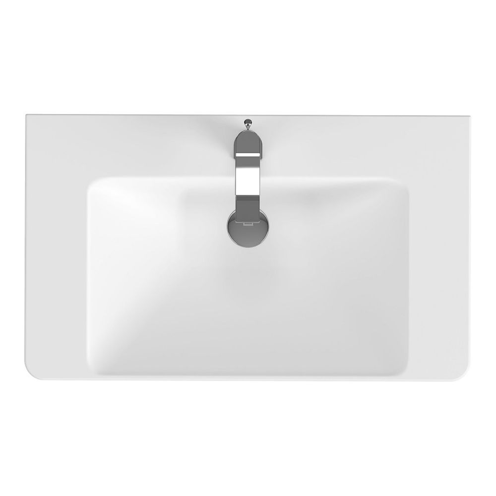 Lavoar suspendat alb 81 cm, dreptunghiular, Cersanit Mille [3]