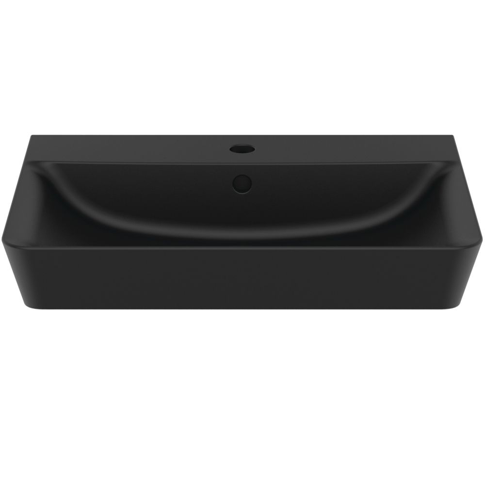 Lavoar suspendat negru mat 60 cm, orificiu baterie si cu preaplin, Ideal Standard Connect Air [2]