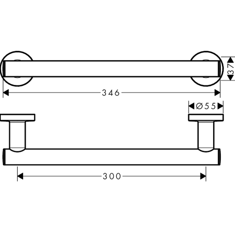 Bara sustinere baie crom Hansgrohe Logis Universal 41713000 [2]