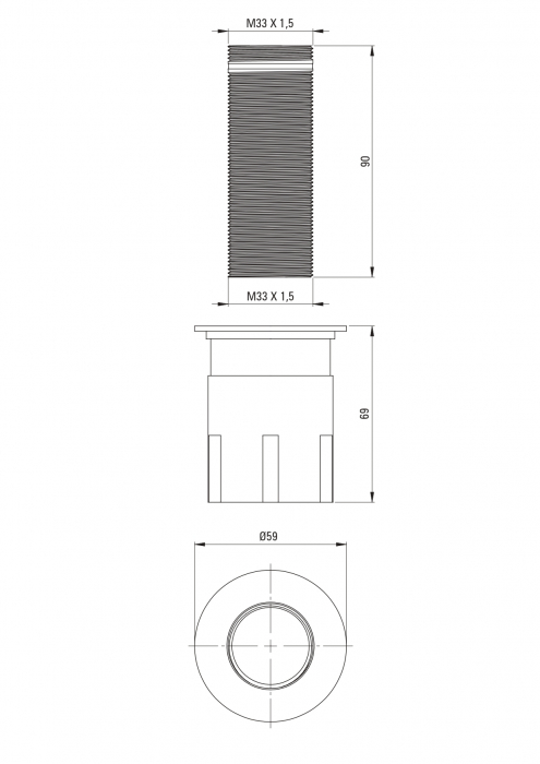 Manson de fixare pentru robinete de chiuveta, Deante [3]
