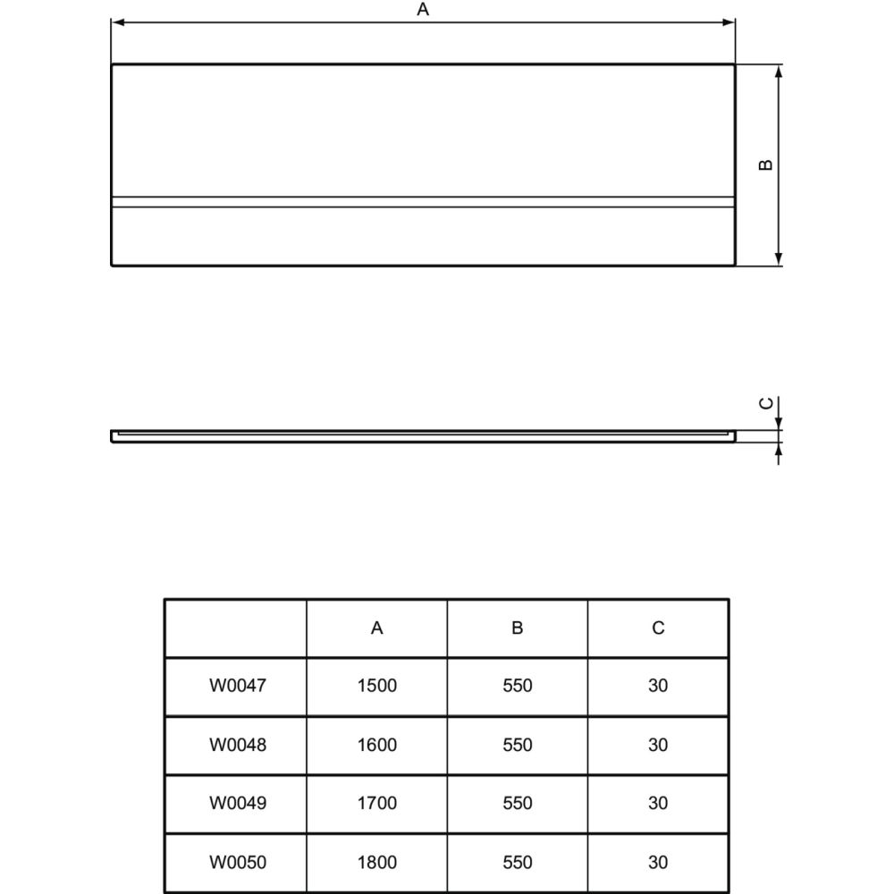 Masca frontala cada 170 cm Ideal Standard Simplicity [3]