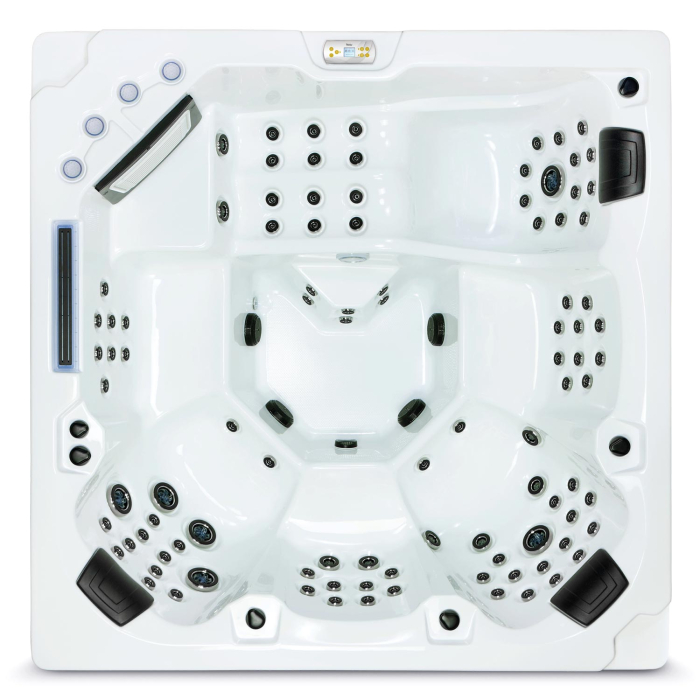 Minipiscină jacuzzi 6 persoane, sterling silver, 100 jeturi, iluminare LED, 218 × 218 × 90 cm, Wellis Avatar Deluxe [2]