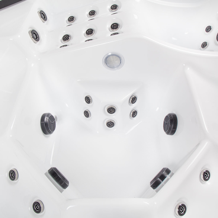 Minipiscină jacuzzi 6 persoane, sterling silver, 100 jeturi, iluminare LED, 218 × 218 × 90 cm, Wellis Avatar Deluxe [5]