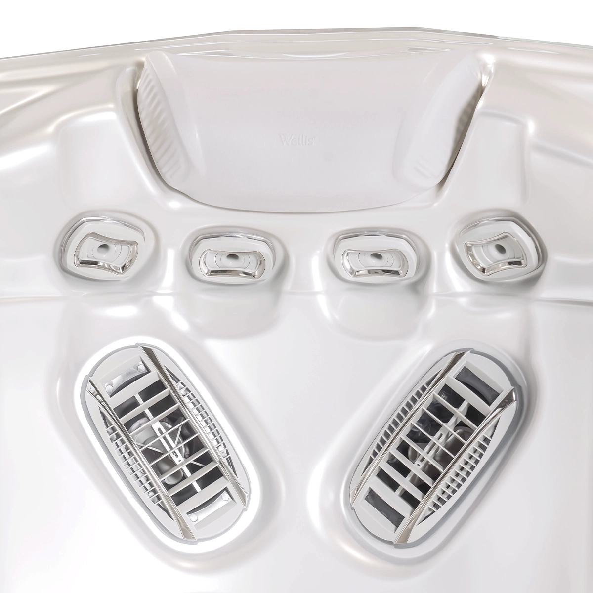 Minipiscina jacuzzi 7 persoane, alb-lucios, 46 jeturi hidromasaj, 215 x 215 cm, WiFi, sistem audio, scara Smart-In, unitate de control: Gecko IN.YE-3, Wellis Mandala Life Premium [5]