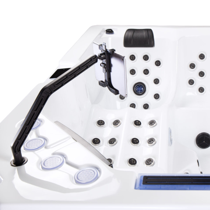 Minipiscina jacuzzi, 6 persoane, 100 de jeturi, sterling silver, cu sistem audio MyMusic 2.0, suport pentru tabletă, iluminare laterala,  Avatar Cinema [9]