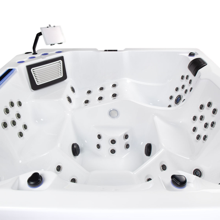 Minipiscina jacuzzi, 6 persoane, 100 de jeturi, sterling silver, cu sistem audio MyMusic 2.0, suport pentru tabletă, iluminare laterala,  Avatar Cinema [10]