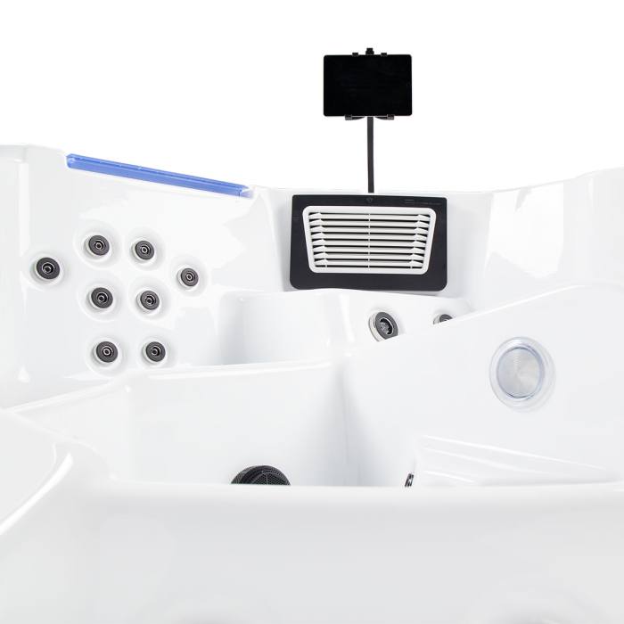 Minipiscina jacuzzi, 6 persoane, 100 de jeturi, sterling silver, cu sistem audio MyMusic 2.0, suport pentru tabletă, iluminare laterala,  Avatar Cinema [22]