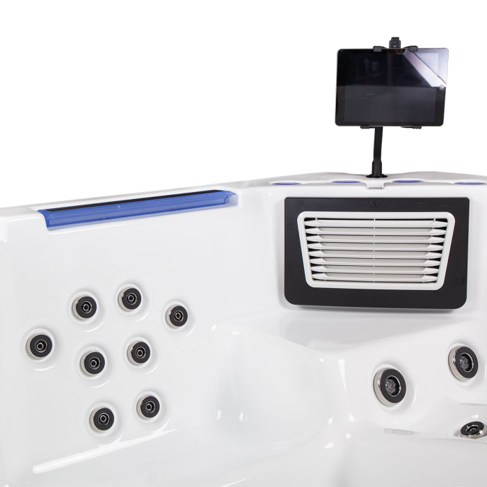 Minipiscina jacuzzi, 6 persoane, 100 de jeturi, sterling silver, cu sistem audio MyMusic 2.0, suport pentru tabletă, iluminare laterala,  Avatar Cinema [23]
