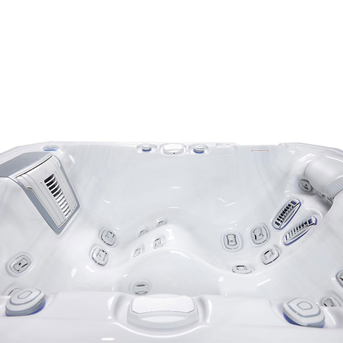 Minipiscina jacuzzi 3 persoane, alb-lucios, 32 jeturi, WiFi, sistem audio, pompa caldura integrata, In-Line WIS, unitate Gecko IN.YE-3, 160 x 215, Wellis Teide Life Premium Plus [4]