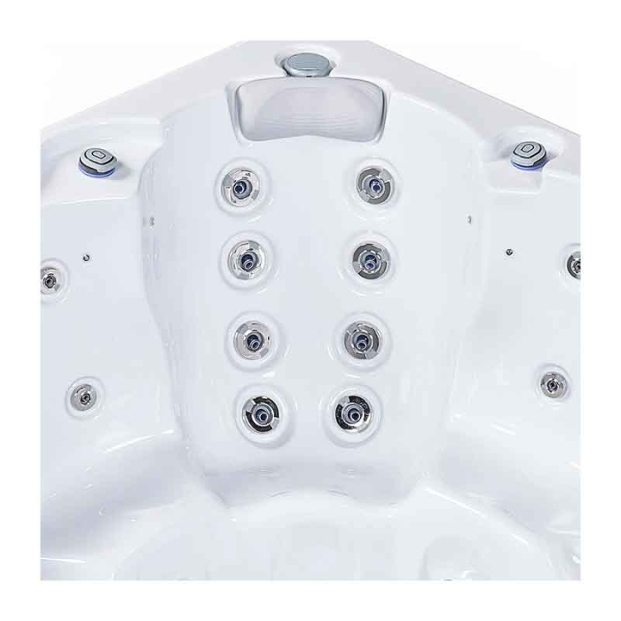 Minipiscina jacuzzi 6 persoane, alb, 50 jeturi, iluminare LED, unitate de control: Gecko IN.YE-3, 200 cm x 200 cm x 87 cm, Wellis Prague CityLife Deluxe [4]
