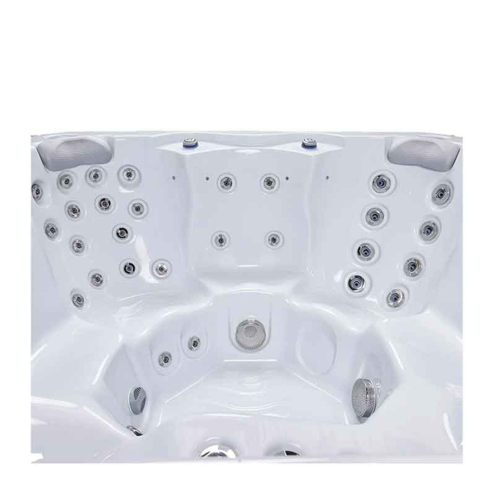 Minipiscina jacuzzi 6 persoane, alb, 50 jeturi, iluminare LED, unitate de control: Gecko IN.YE-3, 200 cm x 200 cm x 87 cm, Wellis Prague CityLife Deluxe [8]