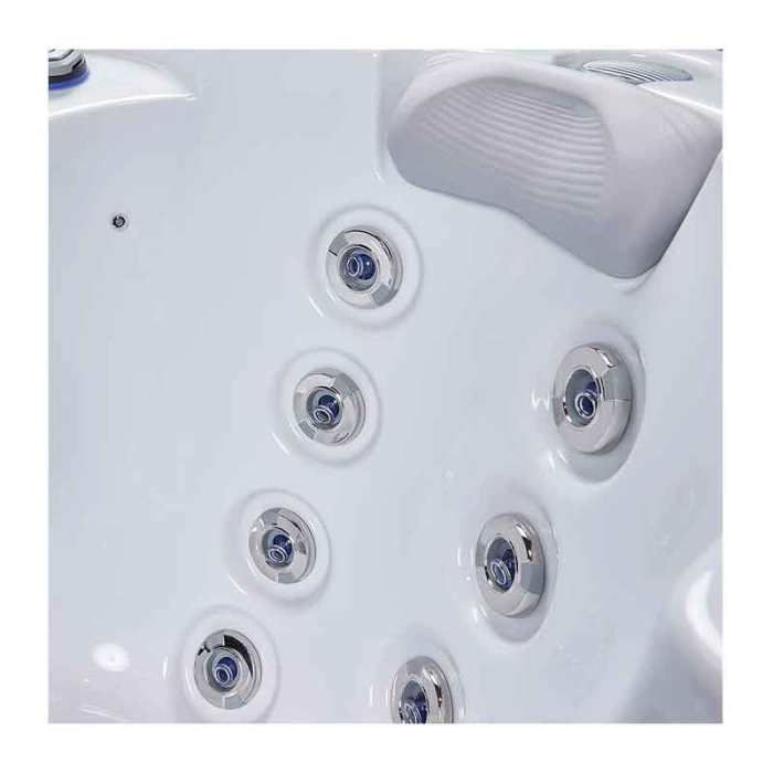 Minipiscina jacuzzi 6 persoane, alb, 50 jeturi, iluminare LED, unitate de control: Gecko IN.YE-3, 200 cm x 200 cm x 87 cm, Wellis Prague CityLife Deluxe [9]