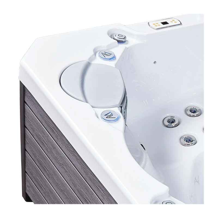 Minipiscina jacuzzi 6 persoane, alb, 50 jeturi, iluminare LED, unitate de control: Gecko IN.YE-3, 200 cm x 200 cm x 87 cm, Wellis Prague CityLife Deluxe [6]