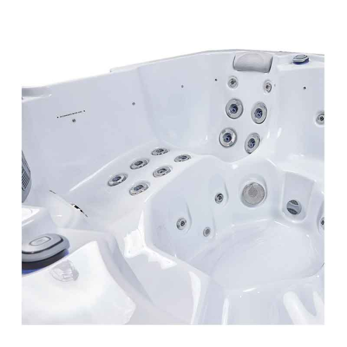 Minipiscina jacuzzi 6 persoane, alb, 50 jeturi, iluminare LED, unitate de control: Gecko IN.YE-3, 200 cm x 200 cm x 87 cm, Wellis Prague CityLife Deluxe [7]