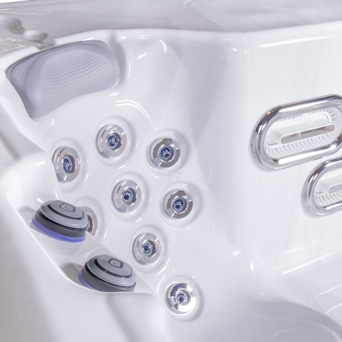 Minipiscina swim spa, ice white, 24 jeturi, iluminare LED,  Wellis Amazonas Riverjet Life [8]