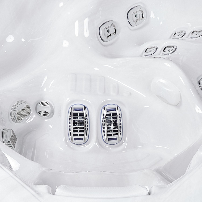 Minipiscina jacuzzi, 6 persoane, ice white, 59 jeturi, 6 Infinity Jets pentru masaj, iluminare LED,  Wellis Kilimanjaro Life Essential [13]