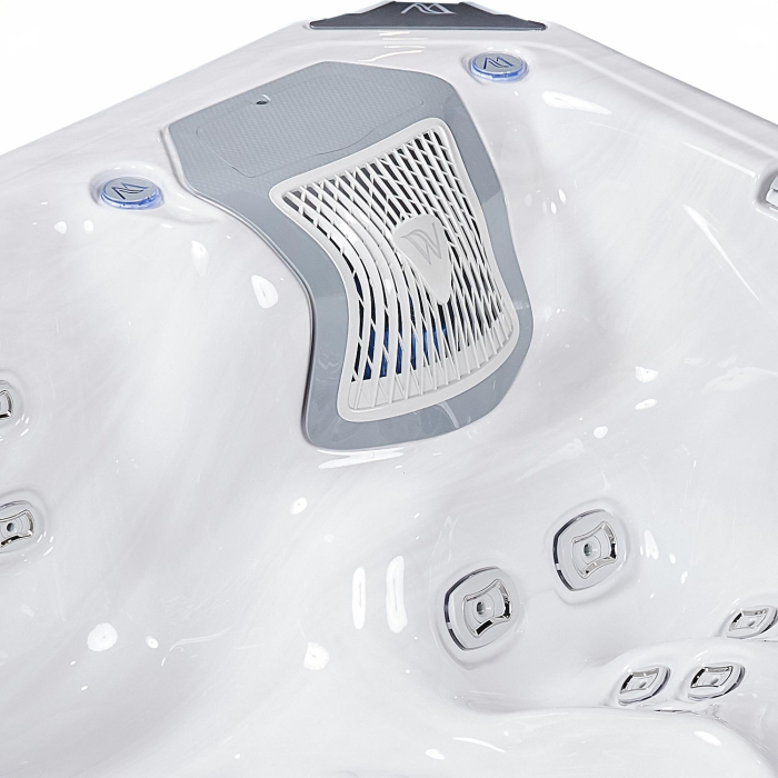 Minipiscina jacuzzi, 6 persoane, ice white, 59 jeturi, 6 Infinity Jets pentru masaj, iluminare LED,  Wellis Kilimanjaro Life Essential [14]