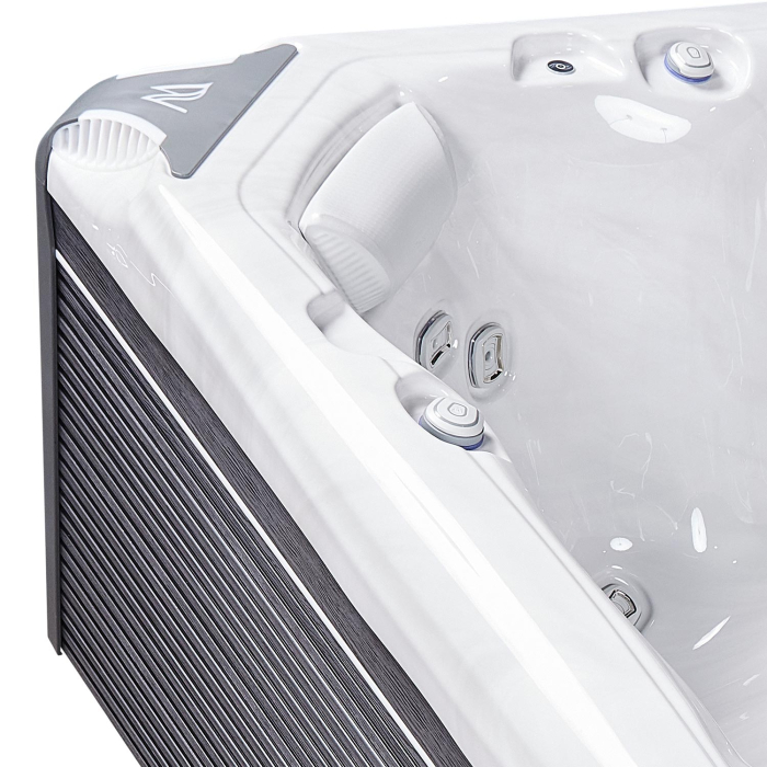 Minipiscina jacuzzi, 6 persoane, ice white, 59 jeturi, 6 Infinity Jets pentru masaj, iluminare LED,  Wellis Kilimanjaro Life Essential [8]
