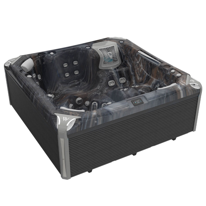 Minipiscina jacuzzi, 6 persoane, ice white, 59 jeturi, 6 Infinity Jets pentru masaj, iluminare LED,  Wellis Kilimanjaro Life Essential [9]